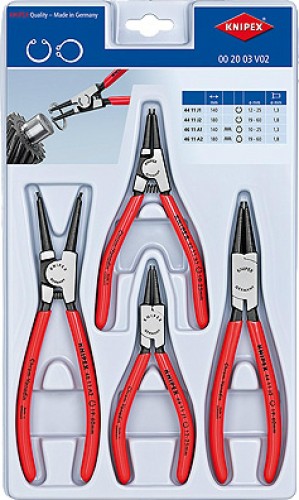 Набор щипцов KNIPEX 002003V02 для внутренних и внешних стопорных колец KN-002003V02
