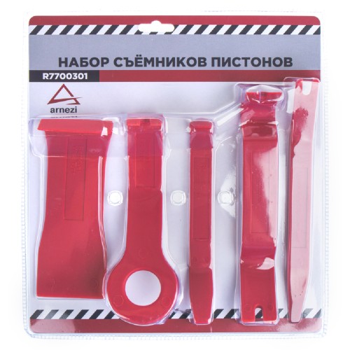 Набор съемников пластиковых для пистонов ARNEZI R7700301  5 предметов - изображение 3