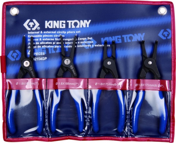 Набор съемников стопорных колец KING TONY 42154GP 4 пр.