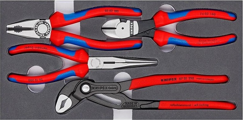 Набор шарнирно-губцевого инструмента KNIPEX basic 4 предмета 002001V15 KN-002001V15 - изображение 2
