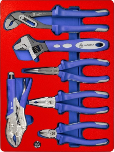 Набор шарнирно-губцевого инструмента в лотке МАСТАК 5-3006 6 предметов