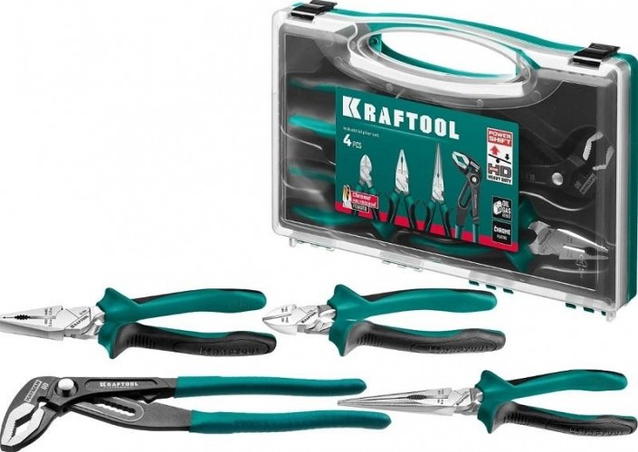 Набор шарнирно-губцевого инструмента KRAFTOOL 22 012 4 шт. 22012