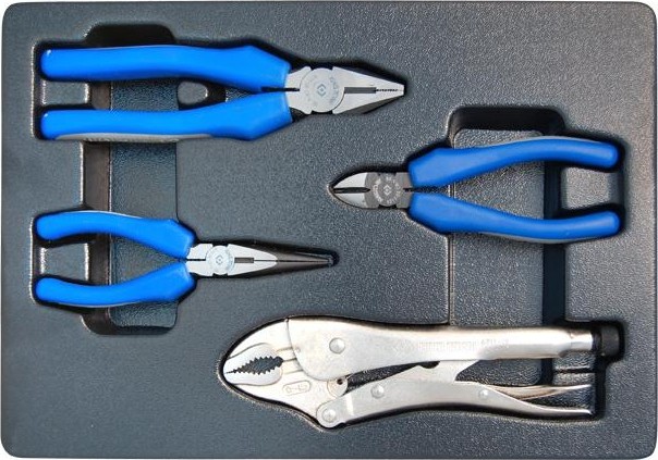 Набор шарнирно-губцевого инструмента KING TONY 4 предмета ложемент 9-42144GP 9-42144GP