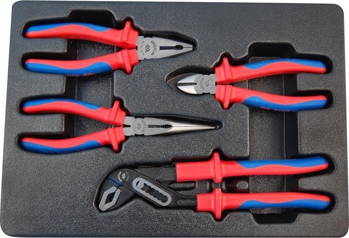 Набор шарнирно-губцевого инструмента KING TONY 4 предмета ложемент 9-40604GP 9-40604GP