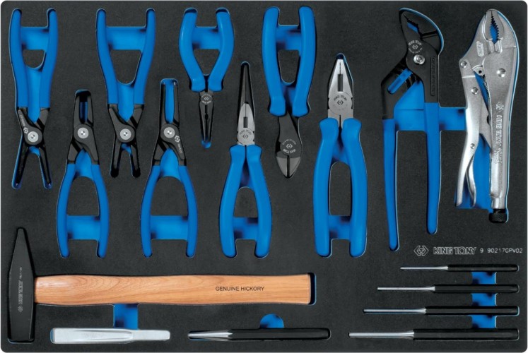 Набор шарнирно-губцевого инструмента KING TONY 17 предметов ложемент 9-90217GRV02 9-90217GRV02