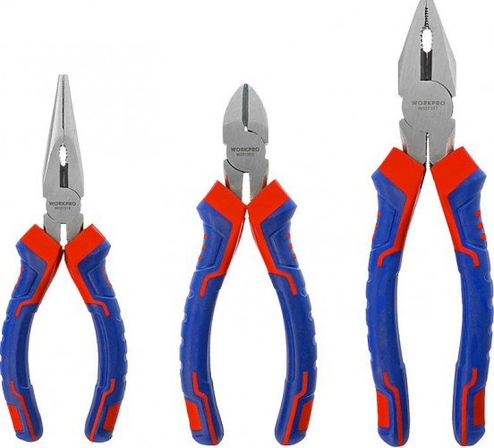 Набор шарнирно-губцевого инструмента WORKPRO WP201007 3 предмета - изображение 2