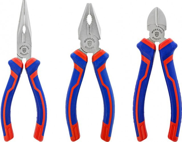 Набор шарнирно-губцевого инструмента WORKPRO WP201008 3 предмета - изображение 2