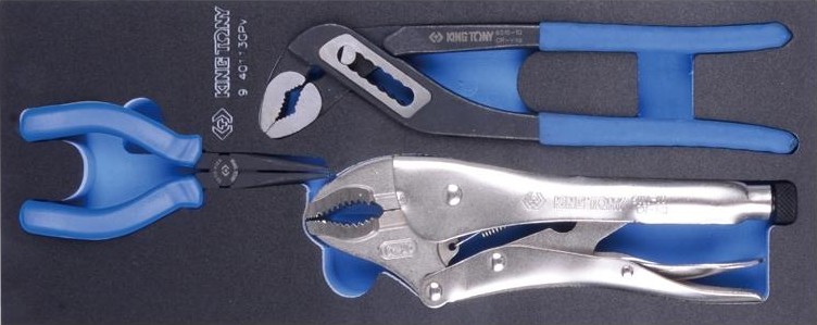 Набор шарнирно-губцевого инструмента KING TONY 3 предмета ложемент 9-40113GPV 9-40113GPV