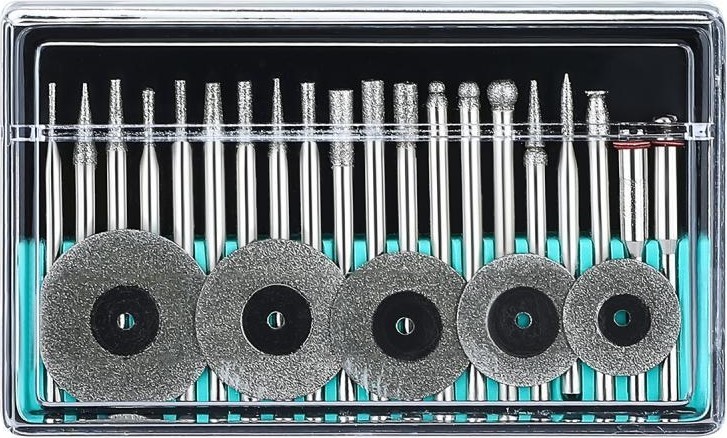 Набор шарошек DEKO RT25 для гравера (отрез. диски+ держатели) 25 предмета 065-0681