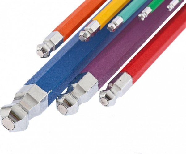 Набор шестигранников GROSS hex 1,5–10 мм, s2, магнит, экстрадлинные с шаровым окончанием 16400 - изображение 3