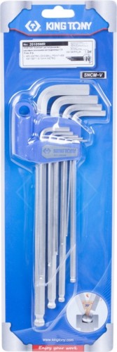 Набор шестигранников KING TONY 20109MR с шаровым окончанием экстрадлинные - изображение 3