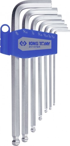 Набор шестигранников KING TONY 20107SR с шаровым окончанием длинные