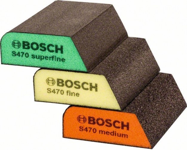 Набор шлифовальных губок (3шт.) BOSCH 69х97х26 мм  S470 FINE 2608621252