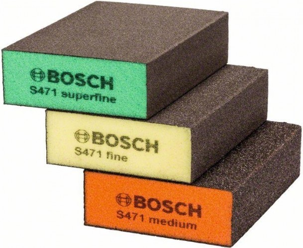 Набор шлифовальных губок (3шт.) BOSCH 69х97х26 мм  S470 FINE 2608621253