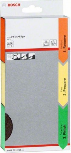 Набор шлифовальных губок (3шт.) BOSCH 69х97х26 мм  S470 FINE 2608621253 - изображение 2