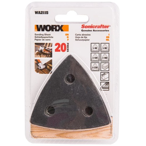 Набор шлифовальных листов для МФИ Worx WA2115 (20шт) - изображение 2