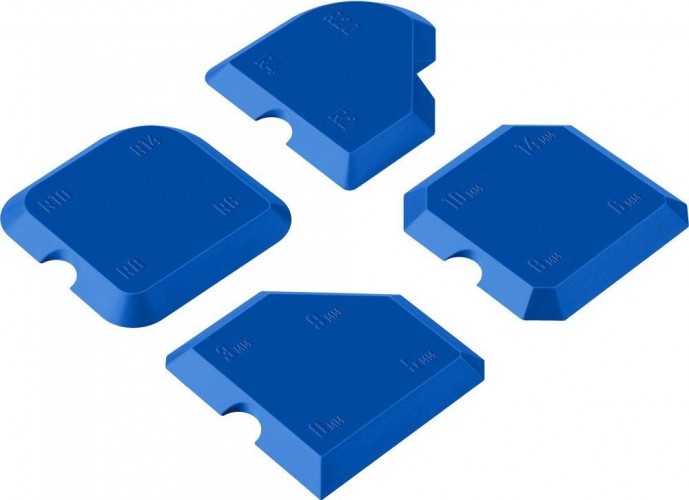 Набор шпателей для формовки швов ЗУБР 1015-H4 Профессионал  4 шт., 16 профилей