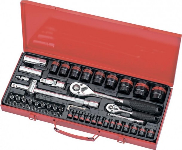 Набор слесарно-монтажный 1/4", 1/2" MATRIX 53 предмета, 13585 13585