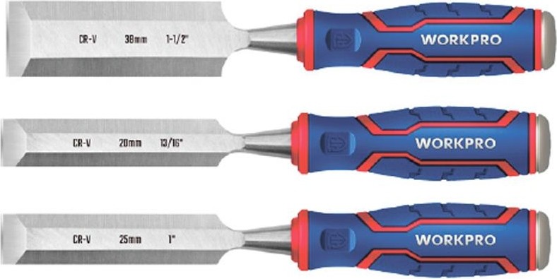 Набор стамесок WORKPRO WP201301 для высоких нагрузок 3шт - изображение 2