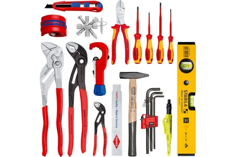 Набор столярно-слесарного инструмента KNIPEX KN-002133S Robust26 Move Plumbing в кейсе,17 предм. - изображение 3