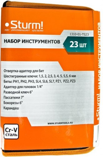 Набор столярно-слесарного инструмента Sturm 1310-01-TS23 23 предмета - изображение 3