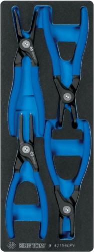 Набор стопорных колец KING TONY 9-42154GPV ложемент, 4 предмета