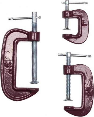Набор струбцин G-образных Biber 85861 3шт. (25/50/75мм) тов-078246