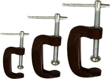 Набор струбцин G-образных Biber 85861 3шт. (25/50/75мм) тов-078246 - изображение 2