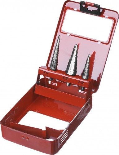 Набор ступенчатых сверл по металлу ЗУБР 3 шт., 3-20 мм сталь Р4М2 29665-3-20-H3 29665-3-20-H3