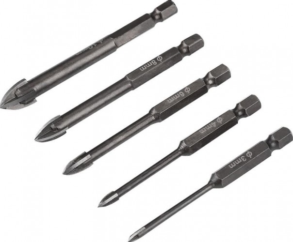 Набор сверл алмазных DEKO DH05-4 по керамике с шестигранным хвостовиком 3-10 мм, 5  065-0535 - изображение 2