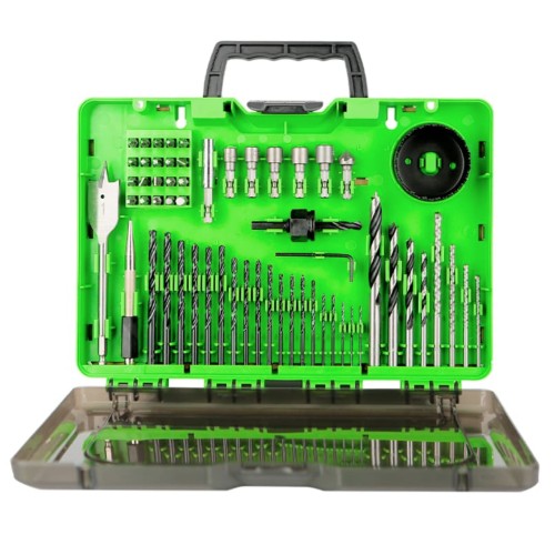 Набор сверл бит и коронок GREENWORKS 2 944 507 в кейсе 60 предметов 2944507