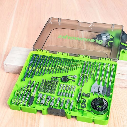 Набор сверл бит и коронок GREENWORKS 2944607 в кейсе 90 предметов - изображение 4