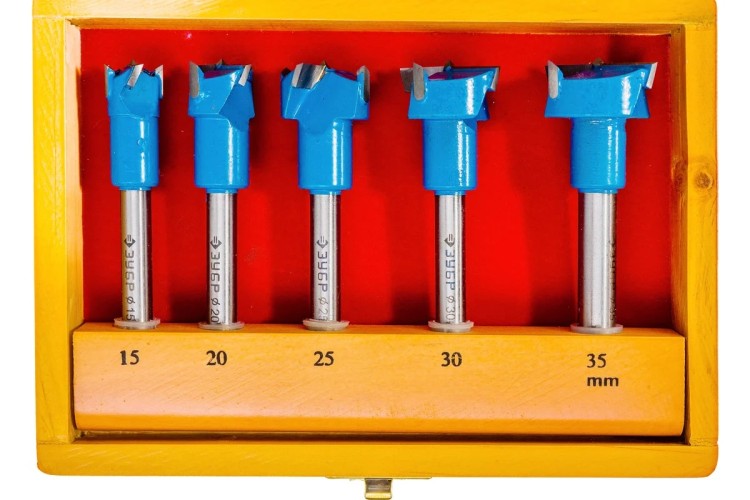 Набор сверл Форстнера ЗУБР ПРОФЕССИОНАЛ композитных 5 шт., 15-20-25-30-35мм 29945-H5_z01 - изображение 2