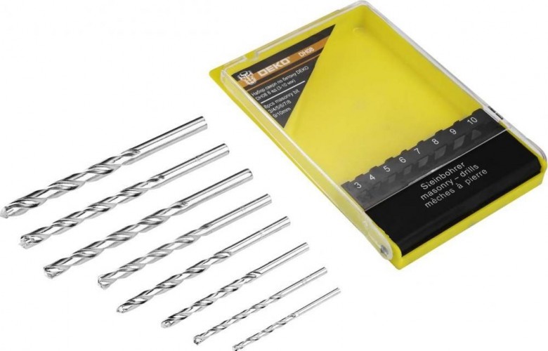 Набор сверл по бетону DEKO DH08 8 ед (3-10 мм) 065-0529 - изображение 2