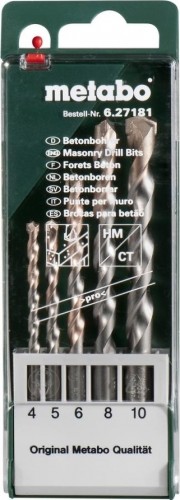 Набор сверл по бетону METABO 5 шт. (4-10 мм) НМ pro 627181000 627181000