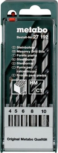 Набор сверл по бетону METABO 5 шт. (4-10 мм) НМ pro 627192000 627192000