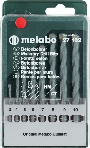 Набор сверл по бетону METABO 8 шт. (3-10 мм) НМ classic 627182000 627182000