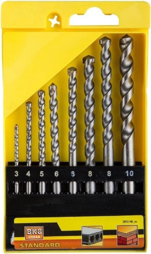 Набор сверл по бетону STAYER STANDARD 8шт (3, 4, 5, 6, 6, 8, 8,10мм) 2912-H8_z01