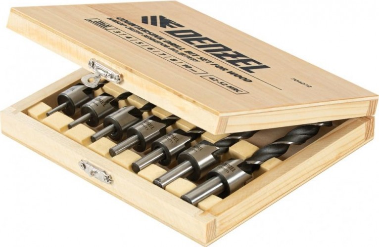 Набор сверл по дереву Denzel 3-10 мм 7 шт 704272 - изображение 3