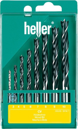 Набор сверл по дереву HELLER  cv (3-10 мм) (8 пр.) TD18736