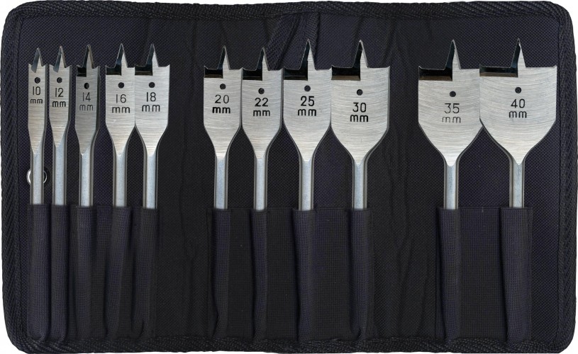 Набор сверл по дереву HELLER  перовых (10,12,14,16,18,20,22,25,30,35,40мм) (11 пр.) TD26508
