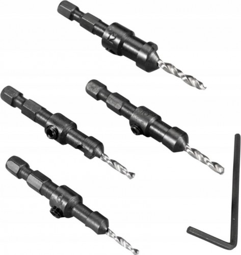 Набор сверл по дереву MAKITA D-73455 с зенкерами, 4 шт.
