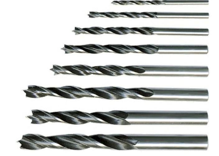 Набор сверл по дереву Sparta 3-4-5-6-7-8-9-10 мм, 8 шт. цилиндрический хвостовик// 702125