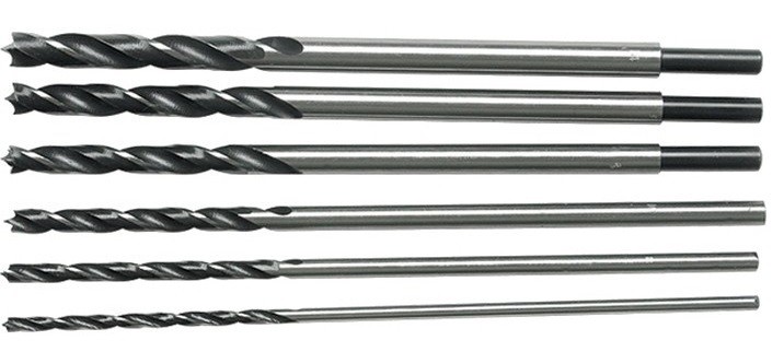 Набор сверл по дереву Sparta 6-8-10-12-13-14 мм, L 300 мм, 6 шт цилиндрический хвостовик// 702305