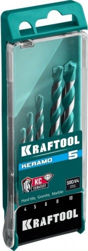 Набор сверл по керамограниту KRAFTOOL KERAMO с твердосплавной пластиной, 5 шт.(4-10мм) 29175-H5 - изображение 2