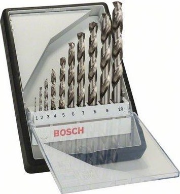 Набор сверл по металлу BOSCH HSS-G ( 1-10мм)  10 шт. Robust Line 2607010535