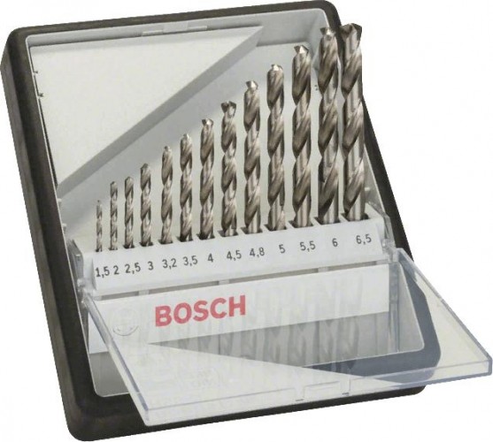 Набор сверл по металлу BOSCH HSS-G 13 шт Robust Line D1.5-6.5 2607010538 - изображение 2
