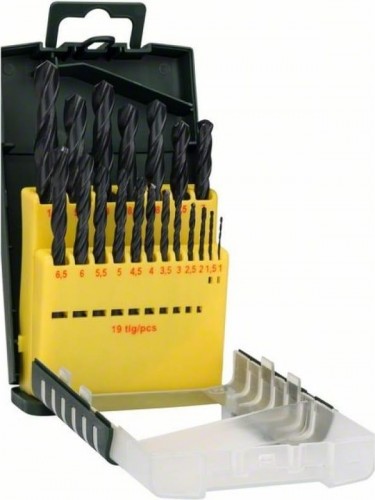 Набор сверл по металлу BOSCH HSS-R D1-10 19 шт 2607017151 - изображение 5