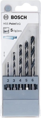 Набор сверл по металлу BOSCH Набор HSS PointTeQ HEX 5 шт. 2607002824