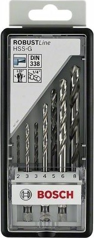 Набор сверл по металлу BOSCH Robust Line (7шт) 135°, с шестигранным хвостовиком 2607019922